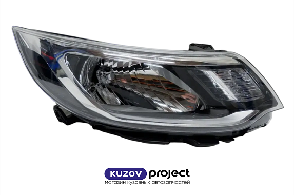 Фара правая с электрическим корректором (без линзы) Kia Rio 2015-2017 (TYC / Тайвань)